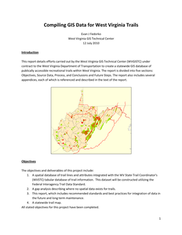 2010 Compiling GIS Data for West Virginia Trails