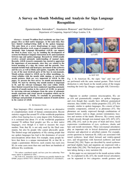 A Survey on Mouth Modeling and Analysis for Sign Language Recognition