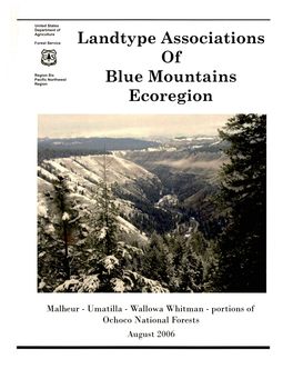 Landtype Associations of Blue Mountains Ecoregion in Oregon