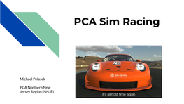 PCA Sim Racing Series