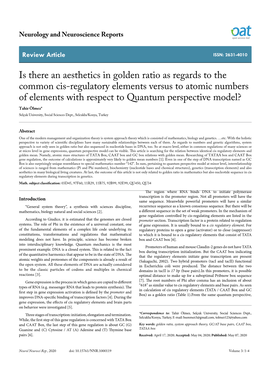 Is There an Aesthetics in Golden Ratio As Regards to the Common Cis-Regulatory Elements Versus to Atomic Numbers of Elements