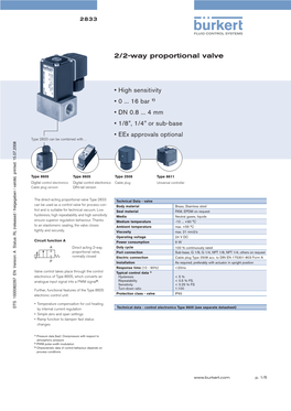 2/2-Way Proportional Valve