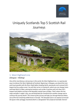 Uniquely Scotlands Top 5 Scottish Rail Journeys
