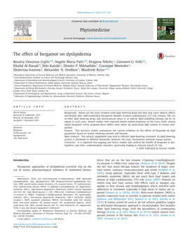 The Effect of Bergamot on Dyslipidemia