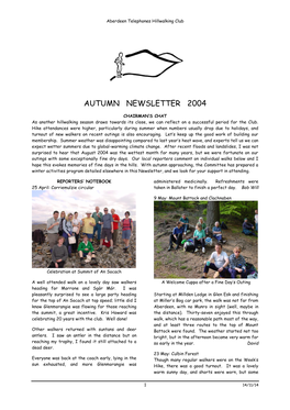 Newsletter Autumn 2004