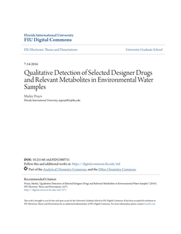 Qualitative Detection of Selected Designer Drugs and Relevant