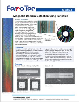 Domain Detection Using Ferrofluid
