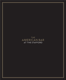 MENU Cocktails Created by the American Bar Head Mixologist Erik Rychnavsky