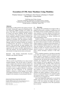 Execution of UML State Machines Using Modelica