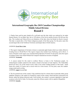 2019 IGB Canadian Championships – Round 2