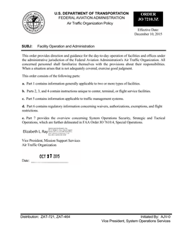 FAA JO 7210.3Z, Facility Operation and Administration