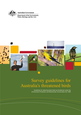 Survey Guidelines for Australia's Threatened Birds