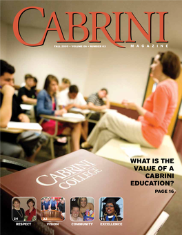 What Is the Value of a Cabrini Education? Page 16