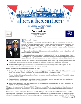 OLYMPIA YACHT CLUB March 2015