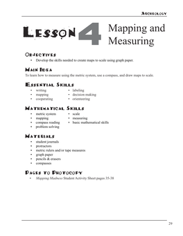 Lesson4 Mapping and Measuring