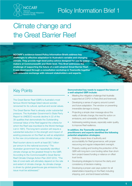 Climate Change and the Great Barrier Reef