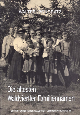 Die Ältesten Waldviertler Familiennamen/Walter Pongratz