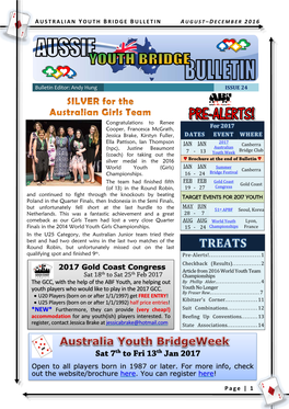 August-December 2016 Youth Bulletin