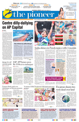 Centre Dilly-Dallying on AP Capital SNV SUDHIR N VIJAYAWADA