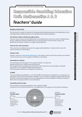 Responsible Gambling Education Unit: Mathematics a & B