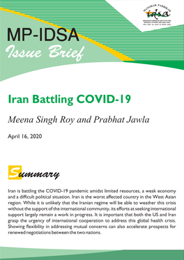 Iran Battling COVID-19 Meena Singh Roy and Prabhat Jawla