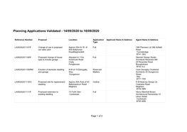 Valid Planning Applications