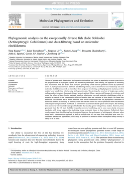 Phylogenomic Analysis on the Exceptionally Diverse Fish Clade Gobioidei