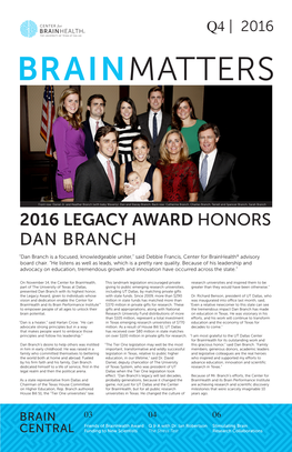 2016 Legacy Award Honors Dan Branch