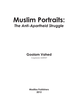 Muslim Portraits: the Anti-Apartheid Struggle