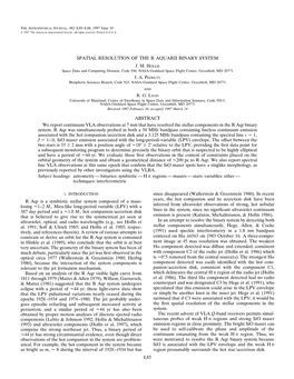 Spatial Resolution of the R Aquarii Binary System