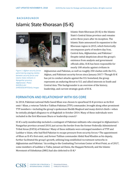 Islamic State Khorasan (IS-K)