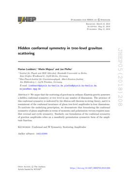 Hidden Conformal Symmetry in Tree-Level Graviton Scattering