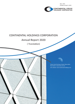 Annual Report 2020 CONTINENTAL HOLDINGS CORPORATION