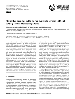 Streamflow Droughts in the Iberian Peninsula Between 1945 and 2005