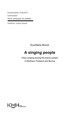 A Singing People Kopia