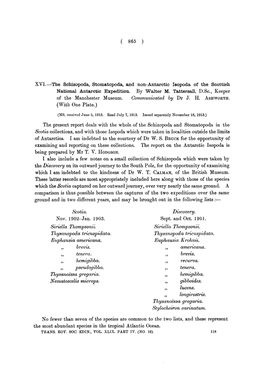 XVI.—The Schizopoda, Stomatopoda, and Non-Antarctic Isopoda of the Scottish National Antarctic Expedition