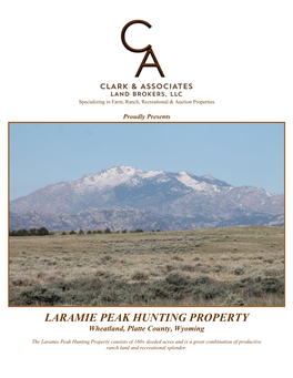 LARAMIE PEAK HUNTING PROPERTY Wheatland, Platte County, Wyoming