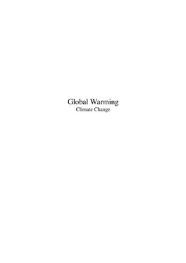 Global Warming Climate Change Contents