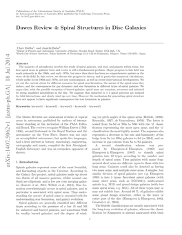 Dawes Review 4: Spiral Structures in Disc Galaxies 3