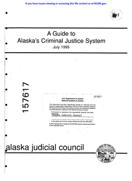 Alaska Criminal Justice Agencies Including the Judicial Council