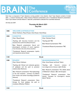 Thursday 4Th March 2021 Day One