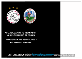 Afc Ajax and Ffc Frankfurt Girls Training Program