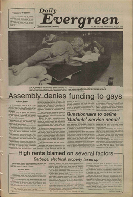 Assembly Denies Fundinq to Gays