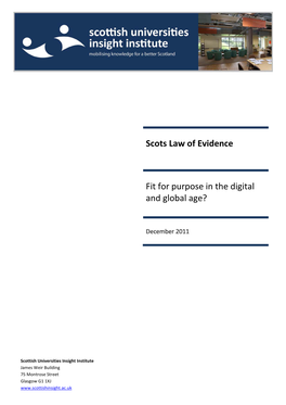 Scots Law of Evidence Full Report