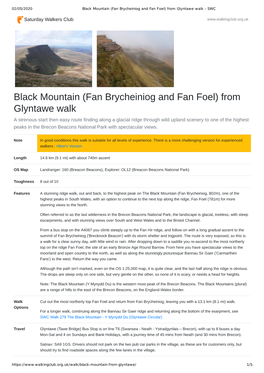 Black Mountain (Fan Brycheiniog and Fan Foel) from Glyntawe Walk - SWC