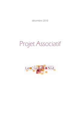 PROJET ASSOCIATIF Décembre 2010