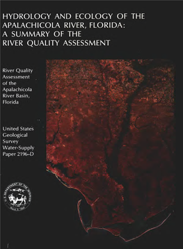 Hydrology and Ecology of the Apalachicola River, Florida: a Summary of the River Quality Assessment