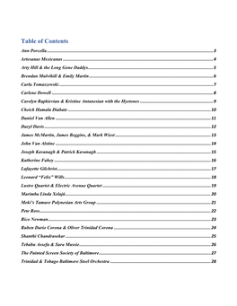 Table of Contents Ann Porcella