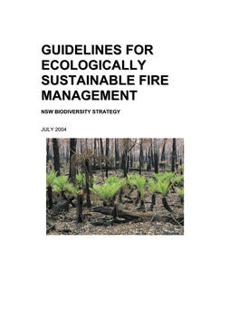 Guidelines for Ecologically Sustainable Fire