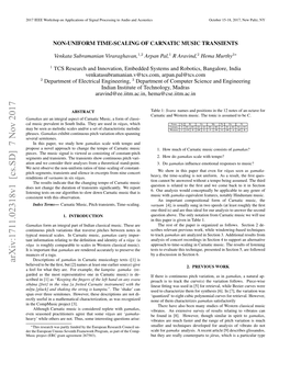 Non-Uniform Time-Scaling of Carnatic Music Transients